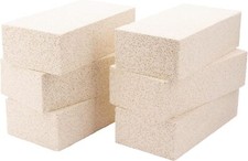 6 Pieces Insulating Fire Brick for Ovens, Kilns, Fireplaces, Forges 9" X 4.5"