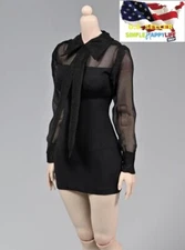 1/6 black Lace dress skirt for Phicen Hot Toys 12" female figure worldbox ❶USA❶