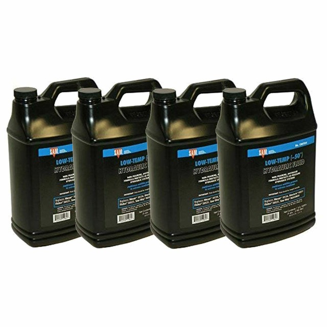 SAM Low Temperature Blue Snow Plow Hydraulic Fluid 1 Gallon Bottle Case