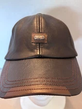 JAMONT Men PU Faux Leather Fashion Sport Baseball Cap Hat Black