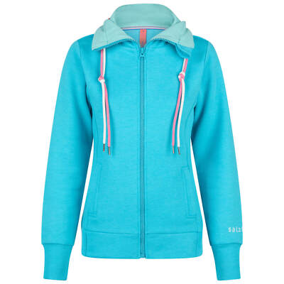 Salzhaut Damen Sweatjacke Jacke Taasen Turtleneck-Kragen Unifarben Taschen