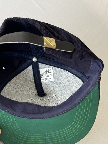 VTG Team USA Olympics Corduroy Trucker Strapback Hat Navy Blue Embroidered Cap - Picture 7 of 10