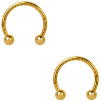 2er Set Circular Barbell Hufeisen Septum Augenbrauen Lippen Nasen Piercing