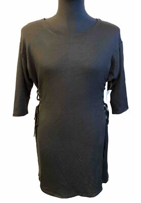 Soho Street New York & Company Dress Womens Small Black Casual Side Lace Up