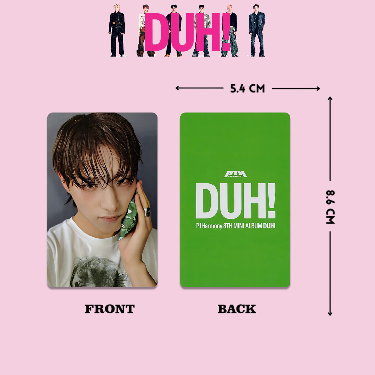 6pcs/set Kpop P1Harmony DUH K4 WVS Self Made Photocard . Photo