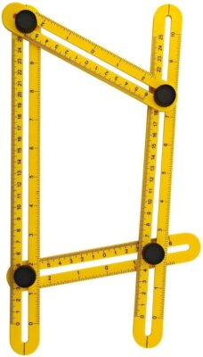 Neu Universal verstellbares Lineal Multi Winkel Messen gelbe Schablone UK DIY Werkzeug