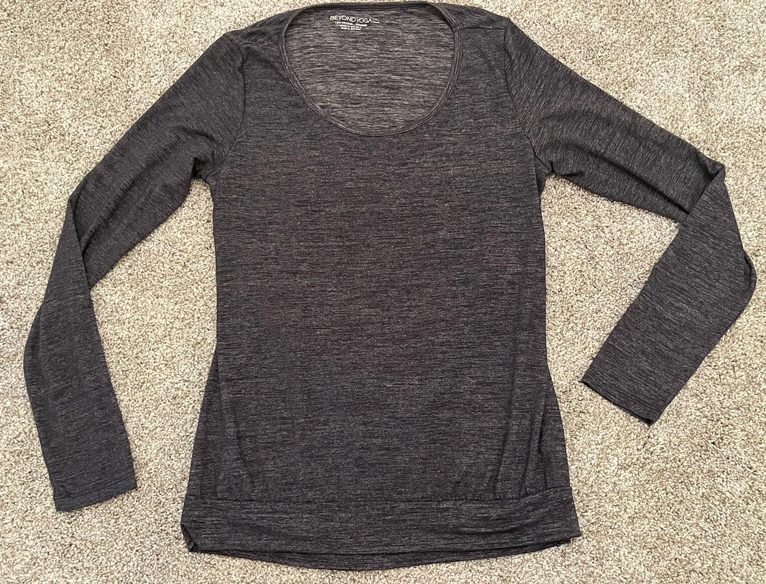 beyond-yoga active drapey open back gym athleisure shirt