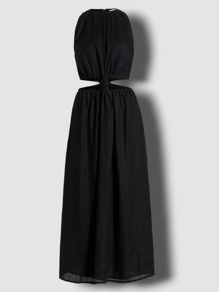 faithfull the brand black linen dress Faithfull the Brand Alberte Dress Black
