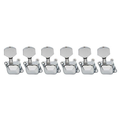 Electric Guitar Tuning Pegs Strat Tuners 6-in-line Semi Sealed Machine Chrome