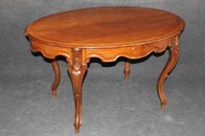 Tisch  Kulissentisch oval Louis Philippe Mahagoni 129x95/320 #2237