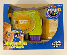 View-Master Discovery Kids 3D Viewer/Binoculars, with 3 Animal reels. Open Box.