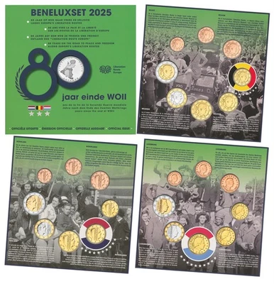 BENELUX ORIGINAL-KMS 2025 STEMPELGLANZ (BU) NOMINALWERT 3x 3,88 EURO - Bild 1 von 2