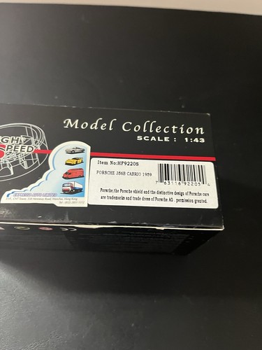 Porsche 356B Cabrio 1959 1/43 High Speed Miniature In Box - Picture 7 of 7