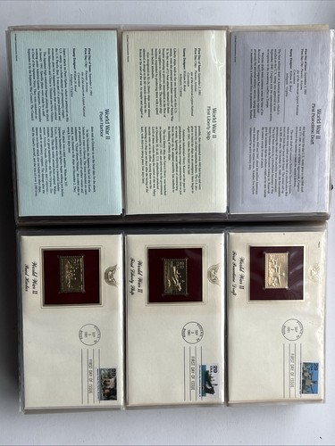 72 Golden Replicas US Stamps 22kt Gold 1991-1993 Album Set PCS - Picture 3 of 12