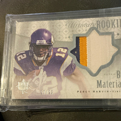 Upper Deck 2009 Ultimate Collection Big Materials Percy Harvin B-10 Vikings /99