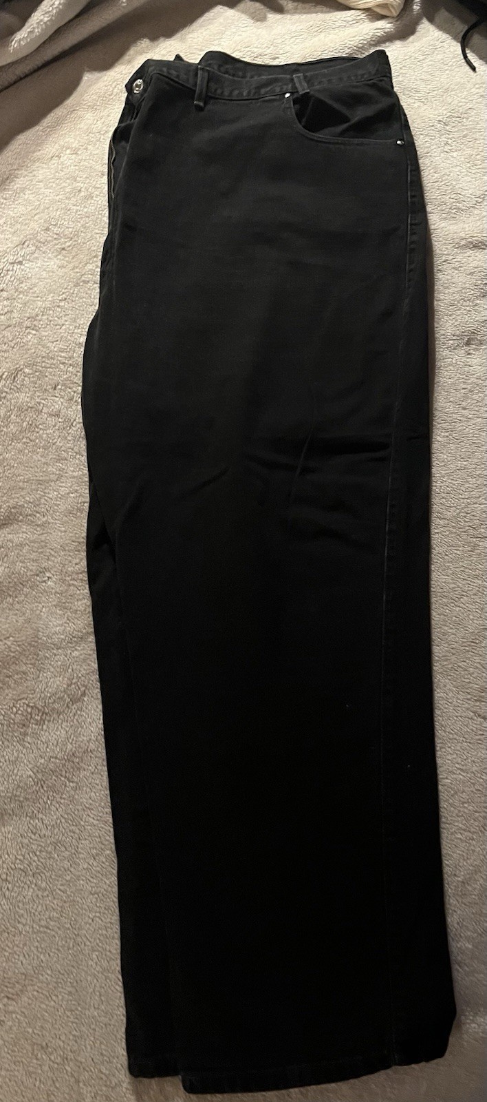 's 60 X 32 Black Denim Pants Vintage 1980s Gold Tag Usa
