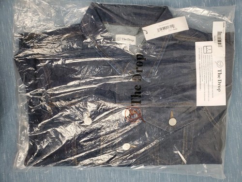 The Drop Women's Zain Elongated Dark Wash Indigo Denim Jacket Size Small NWT - Picture 6 of 7