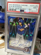 2022 Bowman Chrome Autographs Blue RayWave JoJo Blackmon /150 PSA 9 🔥🔥🔥