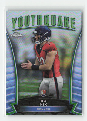 2024 Topps Chrome Youthquake Refractor Bo Nix Denver Broncos #Y-16