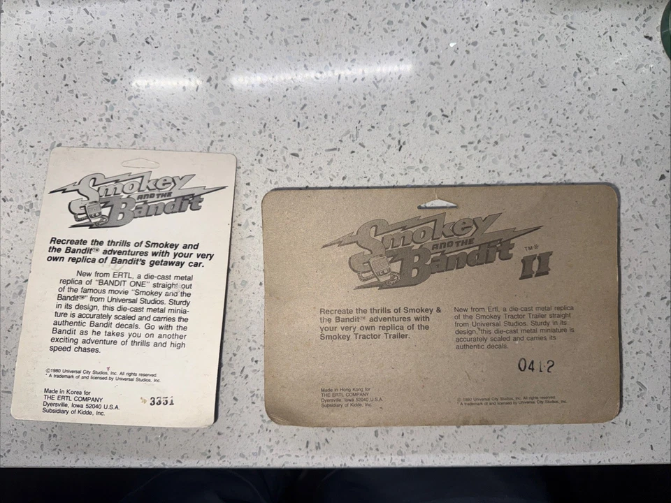 1980 Ertl Die-cast 1/64 Smokey and the Bandit II Truck And Trans-Am Unpunched - Image 4 of 4