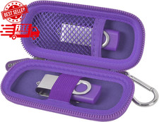USB Flash Drive Case and SD Card Holder Organizer - Purple