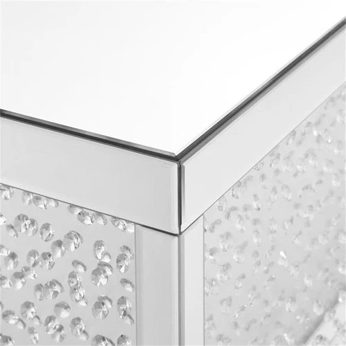 Elegant Lighting 48 inch Rectangle Crystal Coffee Table In Clear Mirror Finish - Picture 8 of 9