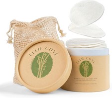 20-Piece Reusable Organic Bamboo Cotton Pads 70 Bamboo, 30 Cotton ,...