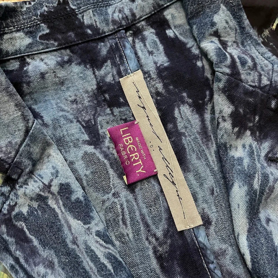 Raquel Allegra Liberty ткани бойфренд негабаритный галстук краситель блейзер куртка 0 - Изображение 3 из 4