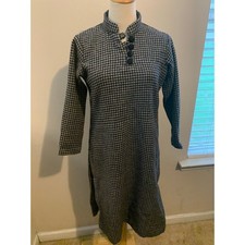 VTG Unbranded 100 Wool Houndstooth Pattern Dress Size Small/6