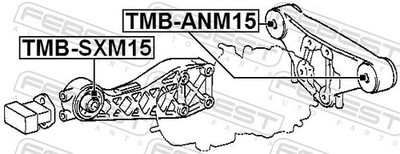 For FEBEST TMB-SXM15 DIFFERENTIAL MOUNT BUSHING