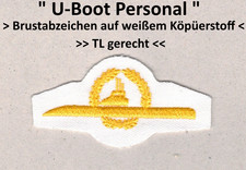 " U - Boot Personal "   BW/Marine weiss  Tätigkeitsabzeichen