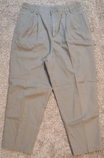 Liz Claiborne Lizsport Cotton Twill Pleated Trouser Sz Petite 16