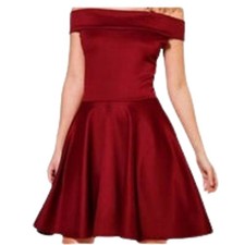 NWT Boohoo Tamsin Off Shoulder Skater Dress Size 10