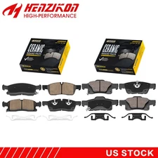 Front Rear Ceramic Brake Pads for 2012 - 2016 Jeep Grand Cherokee