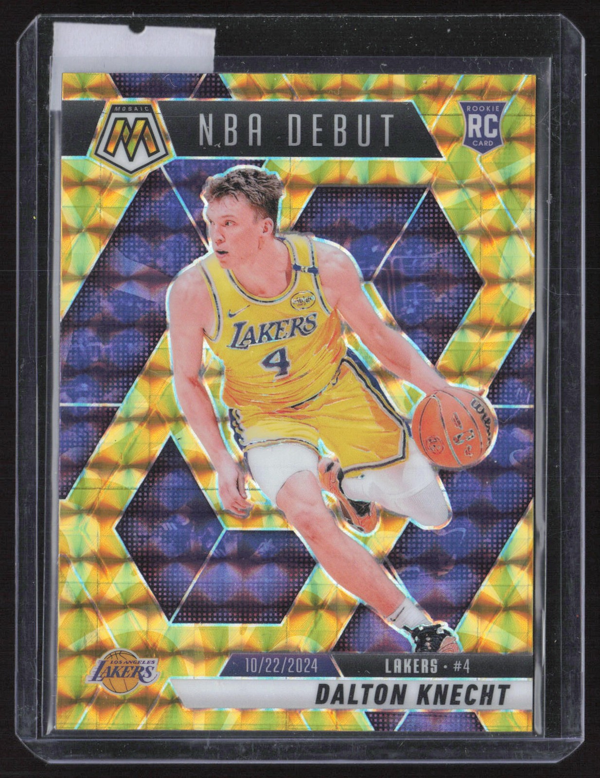 Dalton Knecht 2024-25 Panini Mosaic Reactive Yellow Mosaic #264 RC