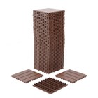 44Pcs Plastic Patio Deck Tiles 12" x 12" Interlocking Flooring Outdoor & Indoor