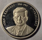 SILVER .999 .31 OUNCE John f. Kennedy-35TH PRESIDENT  .31  oz Silver Coin