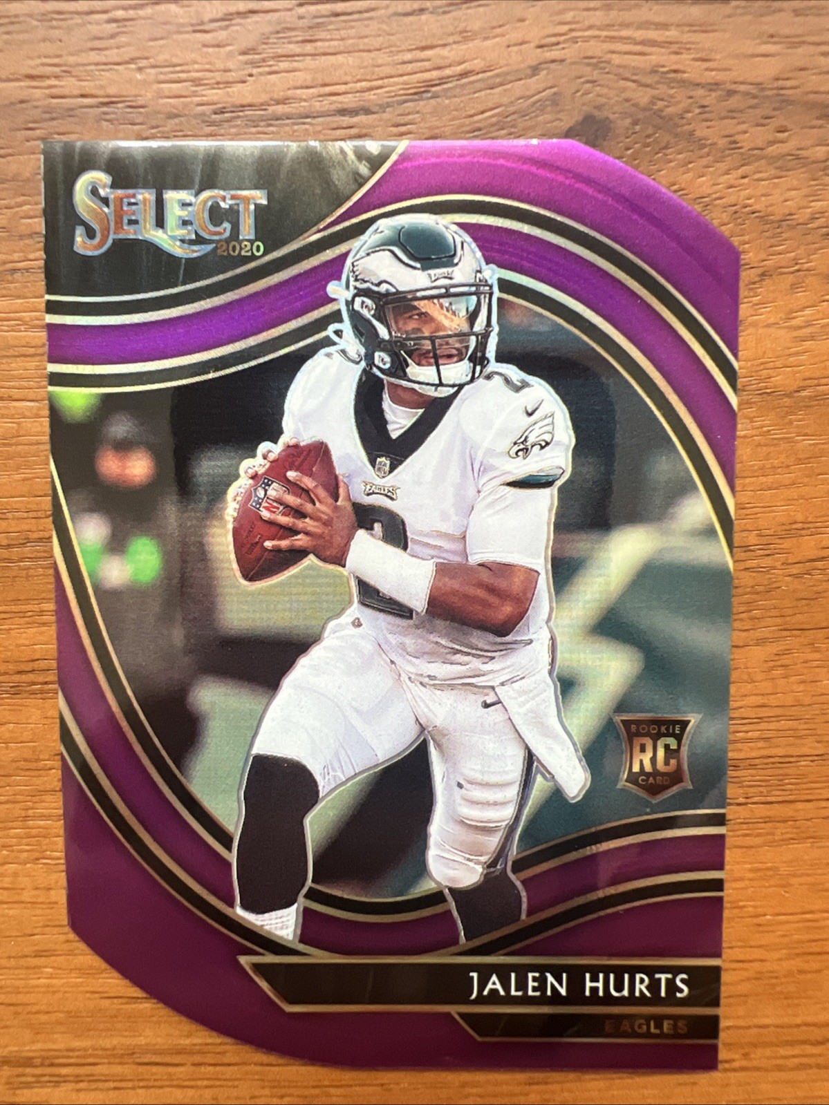 Jalen Hurts 2020 Select Rookie Card Field Level Die-Cut Purple #350