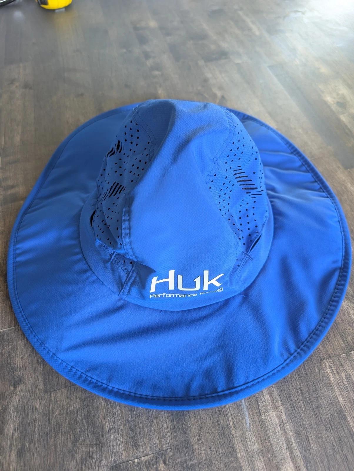 Huk Performance Fishing Sun Hat Blue Wide Brim Boonie Outdoor One Size