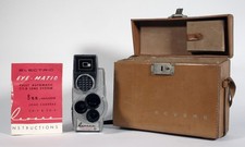 ART-DECO 8MM CINE CAMERA W/ CASE AND MANUAL