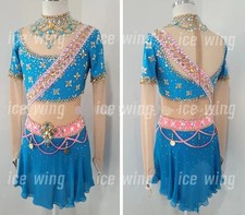 Figure Skating Dress Ice Skating Dress blue Competition Skating Wear