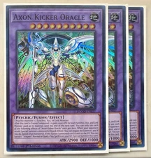 Yugioh! 3x Axon Kicker Oracle DOOD-EN037 Super Rare 1st Ed NM
