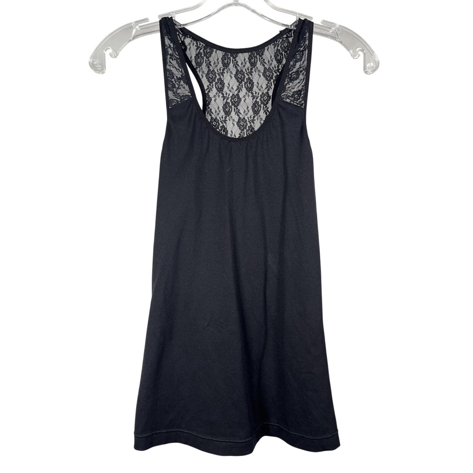 Sweet Nothings by Maidenform Black Lace Racerback Tank Top Camisole M