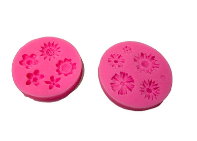 SILICONE MOLDS Small FlowersI Cake Making Decorations Baking Crafts Clay