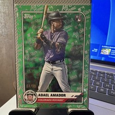 Topps 2025 All-Star Game Adael Amador Colorado Rockies #64 Green Foil /99 Rookie