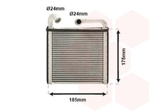 VAN WEZEL Wärmetauscher Innenraumheizung 03016385 für BQ1 VW MAN BE2 GOLF SKODA