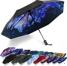 COMPACT Travel Umbrella - Windproof Automatic Small Umbrella for Rain, Lightest