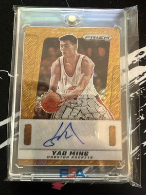 Yao Ming  Auto Gold Shimmer Prizm /10