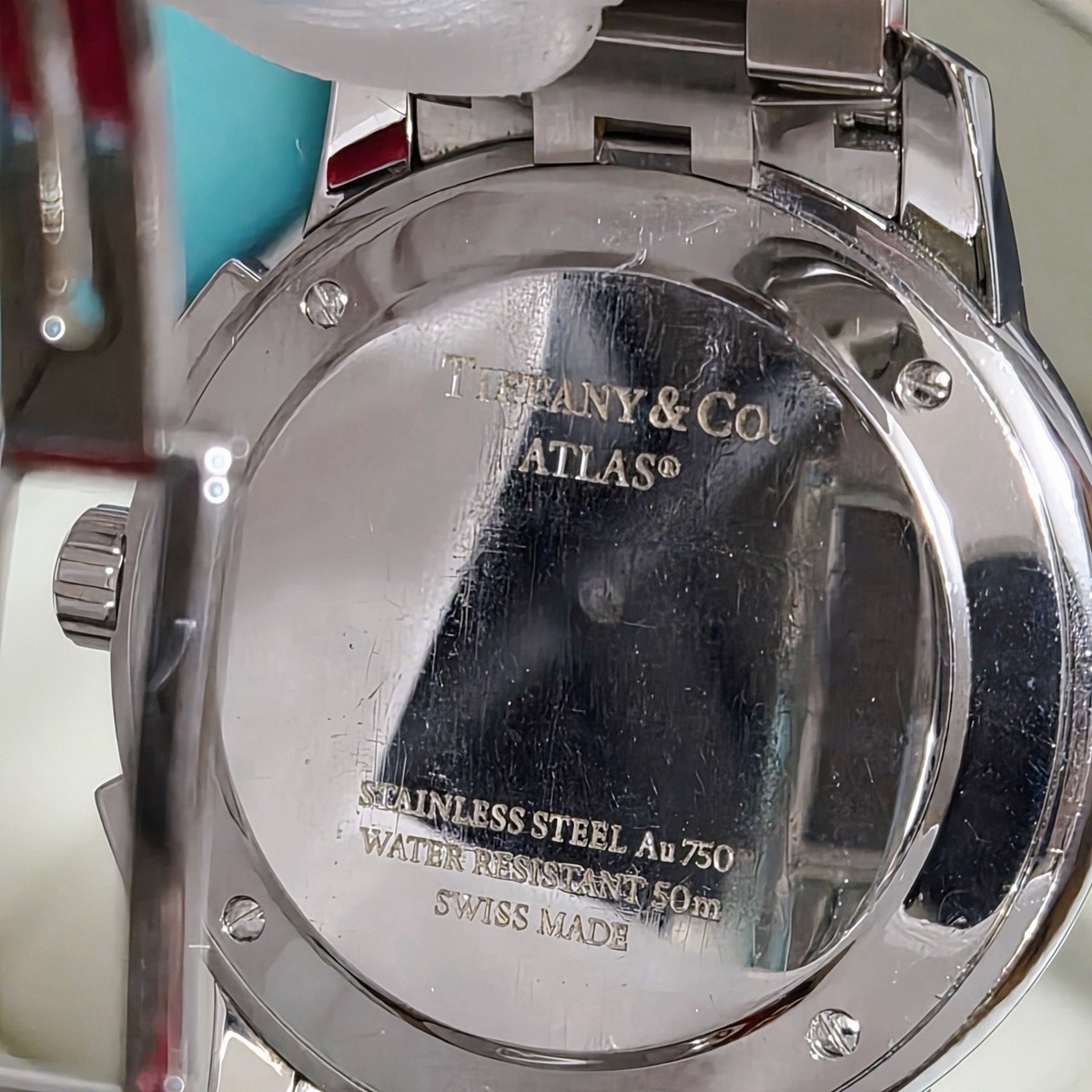 Tiffany & Co. Atlas Chronograph 18k White Gold Stainless Steel Men