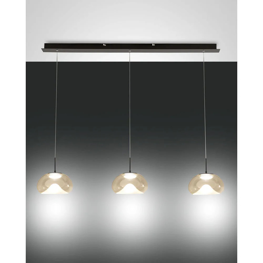 Fabas Luce Bronze Pendelleuchte, Brena Led Pendelleuchte 30W Dimmbar Steuerbare Lichtfarbe Cognac 3755-48-365 (3240 Lm) - Bild 2
